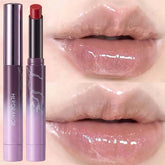 YICKYUE - 1 Pcs Grape Purple Colors Hydrating and Moisturizing Mirror Water Light Lip Gloss Glass Gloss Translucent Solid Lipstick Makeup