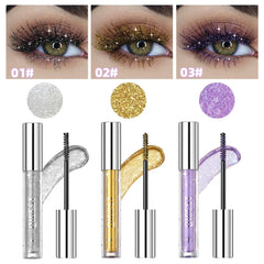 YICKYUE - Sliver Gold Purple Diamond Glitter Mascara Quick Dry Long Lasting Waterproof Curling Thick Shiny Eyelash Sexy Mascara Makeup