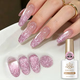 YICKYUE - Purple Glitter Reflective Gel Polish 10ml Red Black Silver Sparking Glitter Nail Art Crystal Soak Off Varnish Salon