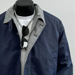HEARUJOY - Autumn New Men's Patchwork Long-Sleeved Jacket American Retro Fashion Trend Street Hip-Hop Loose Casual Niche Men's Jacket