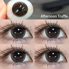 YICKYUE - 2PCS Brown Contacts Lenses Contact Lenses for Myopia Natural Beauty Pupils Korean Grey Lenses Anime Lenses Fast Shipping