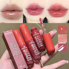 YICKYUE - 6 Color Hydrating Moisturizing Water Light Mirror Lipstick Lip Glaze Lasting Easy To Color Glass Shiny Sexy Lip Gloss Cosmetics
