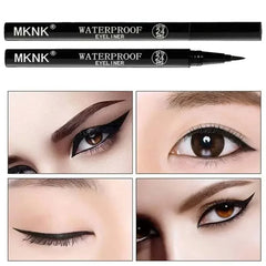 YICKYUE - 1/2 PCS Black Quick-Dry Eyeliner Pencil - 24H Lasting Smooth Matte Waterproof Anti-Smudge Liquid Eyeliner Makeup for Eyes