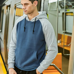HEARUJOY - Men New Sweatshirts Pullover Hooded Hoodies Spliced Patchwork Pockets Draw String Sweatshirt Loose Sports Casual 2025 New Spring