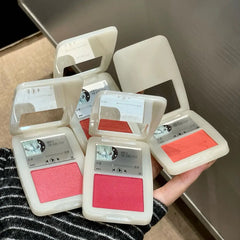 YICKYUE - Powder Blusher Disk Monochrome Matte Blush Palette Cheek Tint Natural Facial Rouge Plate Brighten Nude Matte Face Contour Makeup
