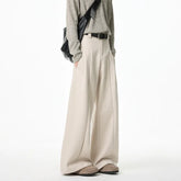 HEARUJOY - Apricot Suit Pants Men Society Mens Black Dress Pants Korean Loose Wide Leg Pants Mens Office Formal Trousers Large Size 4XL