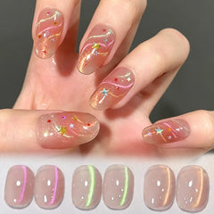 YICKYUE - 10ml Aurora Water Light Cat Magnetic Gel Polish Colored Crystal Varnish Soak Off UV LED Long-Lasting Manicure