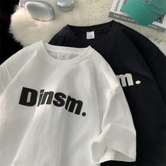 HEARUJOY - T Shirt Oversized Cotton For Men White Men's Letter Print T-shirts Male Casual Wear 5XL Summer Tee Shirts Unisex Big Size