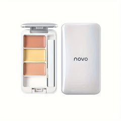 YICKYUE - Three-Color Concealer Palette with Mirror Waterproof Dark Circle &Acne Mark Cover Tattoo Coverage Long-Lasting Makeup Foundation