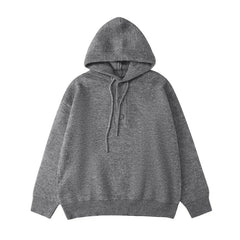 HEARUJOY - Hooded Jumpers Men Solid Spliced Sweaters Long Sleeve Pullovers Knitted Loose Fit Slight Strech Standard Wool High Street 2025