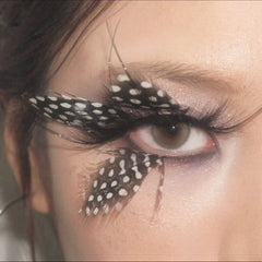 YICKYUE - Fluttering Butterfly Polka Dot Feather Lashes DIY Semi-finished Style Hot Girl Look False Eyelashes with Lash Glue Handcraft