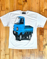 Hearujoy New Harajuku Retro 90s Mini Van Printed T-Shirt Men's Summer Cotton Simple Street Trend Hip Hop Rap Women's Short Sleeve