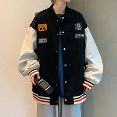 HEARUJOY - Jacket Men Spring and Autumn Large Size New Handsome Autumn Baseball Uniform Casual Jacket