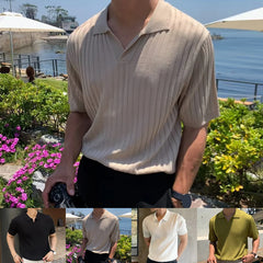 HEARUJOY - Black Casual Short Sleeves Versatile Knitted Tops Home Commuting Use Slight Stretch Fit Comfortable Elasticity