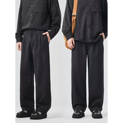 HEARUJOY - Brown Casual Pants Men's Wide Leg Loose Drapey Straight Long Pants Spring Autumn Men's Suit Pants American Casual Sle