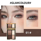 YICKYUE - Versatile 5-Color Magic Eyeshadow Palette Brown Tones Matte Shimmer Finish Long-Lasting Eye Makeup Kit for All Ages
