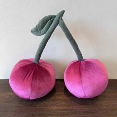 YICKYUE - Cute Irregular Cherry Cat Pillow, Soft Home Sofa Decor Cushion, Lovely Gift for Friends