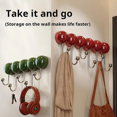 YICKYUE - 5/7 Hook Dopamine Suction Cup Hook Sturdy Durable No Punching Clothes Hook Bathroom Accessories Home Decoration