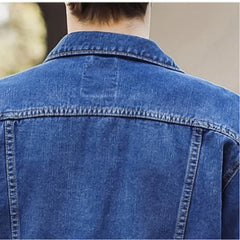 HEARUJOY - Spring and Autumn Men's New Spliced Turn-down Colla Button Pocket Fashion Solid Color Loose Comfortable Long Sleeve Jackets