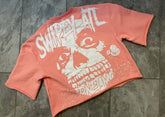Hearujoy Harajuku Oversized Pink Internet Money Cropped graphic t shirts Cropped T shirt Y2k Tops Couples Gothic Style Streetwear
