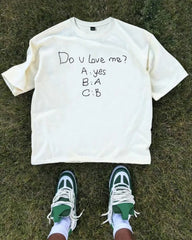 Hearujoy Casual fashion Harajuku letters printed round neck short sleeve men gothic hip hop street style couple oversized T-shirt woman
