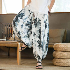 HEARUJOY - Spring Men Wide-leg Pants Male Retro Harem Pants Mens Hiphop Street Beat Harajuku Style Casual Pants Women Jogging Trousers
