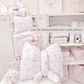 YICKYUE - Cute Pillow Cat Velvet Pillow Bow Sofa Home Decoration Bedroom Dormitory Office Chair Cushion Cute Nap Pink Pillow 45cmx35cm