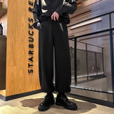 HEARUJOY - Mens Leggings Casual Drawstring Pants Business Office Personality Temperament Versatile Suit Pants Men'S Clothing Summer New