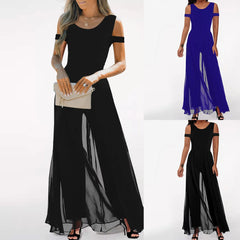 HEARUJOY - Elegant Ol Jumpsuit Women'S Summer Long Chiffon Jumpsuit Wide Leg Set Temperament Jumpsuit Female Bodysuit Plus Size