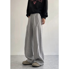HEARUJOY - Black Casual Pants Men Fashion Oversized Wide Leg Pants Men Streetwear Korean Loose Grey Sweatpants Mens Joggers Trousers M-2XL