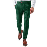 HEARUJOY - Autumn Men's Classic Plaid Suits Pants Wool Trousers Italian-style High-waist Slim Casual Fashion Straight leg Long Pant For Men