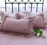YICKYUE - 1 Piece Pillowcase Elegant Ruffle Lace Body Pillow Cover Home Textile Pillow Cover Print Bedding Throw Pillows Pillowcases