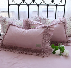 YICKYUE - 1 Piece Pillowcase Elegant Ruffle Lace Body Pillow Cover Home Textile Pillow Cover Print Bedding Throw Pillows Pillowcases