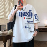 HEARUJOY - Hot Sale Summer Handsome Men's Pure Cotton Round Neck Short Sleeve T-shirt for Men Short Sleeve Loose Tops