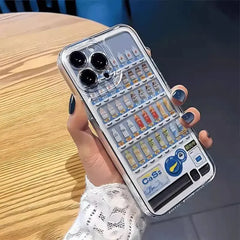 YICKYUE - Ins Trendy Vending Machine Creative Phone Case For iPhone 17 AIR 16E 15 14 13 12 11 Pro MAX XR XSMAX 8 Plus Y2K Shockproof Cover