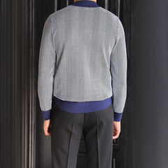HEARUJOY - Simple Fashionable Contrast Color Luxury Striped Sweater Mens 2025 Spring New Warm Casual Elastic Retro Bottoming Wear Sweater