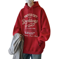HEARUJOY - Men's Oversized Hoodie White With Hat 5XL Funny Hoodies Oversize for Men Letter Print Man Casual Wear Hoody Male Sweatshirt