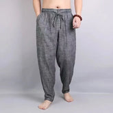 YICKYUE - Men's Ice Silk Summer Casual Pants New Straight Loose Pants Thin Style