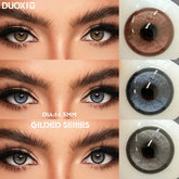 YICKYUE - 1 Pair(2pcs) Prescription Lenses With Diopters Colored Contact Lenses for Eyes Beauty Blue Brown Eyes Color Lenses Yearly