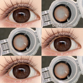 YICKYUE - 2PCS Half Year Lychee Ice Natural Retro Hazy Brown Eye Effect Colored Contact Lenses Soft Comfortable 14.5mm Beauty Lens