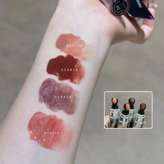 YICKYUE - Shimmer Purple Grape Lip Tint Hydrating Plumping Mirror Lipstick Moisturizing Long-lasting Lip Glaze Water Gloss Lipgloss Makeup