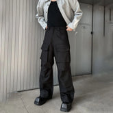 Hearujoy New Summer Big Pocket Functional Overalls Men's High Quality Loose High Waist Trousers Fashion Casual Pants Hip Hop Street Style