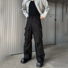 Hearujoy New Summer Big Pocket Functional Overalls Men's High Quality Loose High Waist Trousers Fashion Casual Pants Hip Hop Street Style