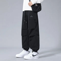 Hearujoy 2024 New Men's Harlan Pants Straight Loose Neutral Sweatpants Casual Breathable Cargo Paratrooper Pant Street Outdoor Trousers