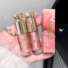 YICKYUE - Moisturizing Plump and Sparkling Lip Gloss Mirror Water Lip Glaze Moisturizing Lip Oil Diamond Shimmer Glitter Liquid Lipsticks