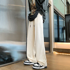 Hearujoy 2024 Spring New Sweatpants Men Straight Casual Pants Korean Loose Drawstring Pants Unisex Streetwear Joggers Sports Trousers