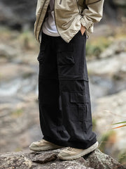 Hearujoy 2024 New Cargo Pants Men Oversize Outdoor Casual Trousers Multi Pocket Pure Cotton Jogging Pants Mans Streetwear Hip Hop