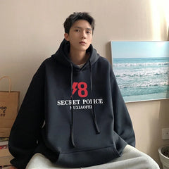 HEARUJOY - Men's Oversized Hoodie Black With Hat 5XL Unisex Hoodies Oversize for Men Letter Print Man Casual Wear Hoody Male Sweatshirt