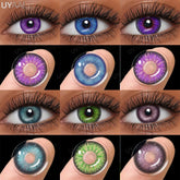 YICKYUE - 1 Pair Cosplay Color Lenses for Eyes Purple Lenses for Halloween Cosmetics Blue Big Eye Fashion Lenses y2k Korean Colorcon