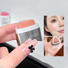YICKYUE - Facial Blush Peach Pink Cream Blusher Monochrome Cheek Tint Moisturizing Waterproof Natural Rouge Contour Makeup Beauty Cosmetic